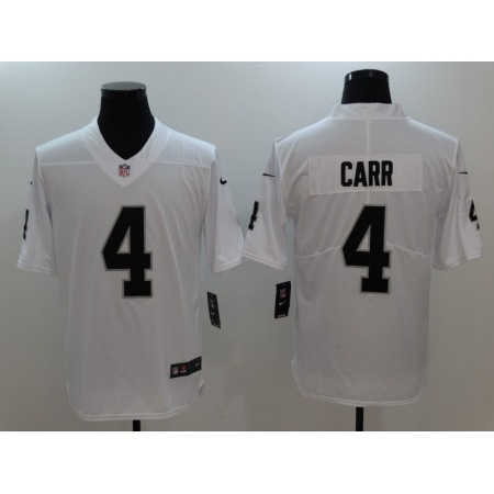 Men's Oakland Raiders #4 Derek Carr White Vapor Untouchable Limited Stitched NFL Jersey