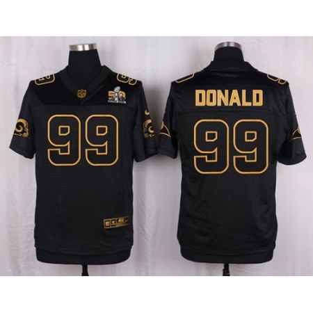 Rams #99 Aaron Donald Black Men's Stitched NFL Elite Pro Line Gold Collection Jersey