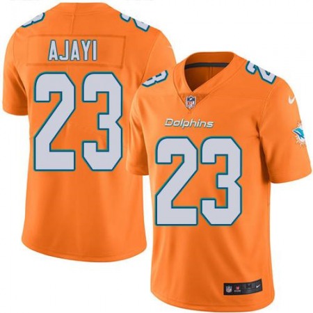 Dolphins #23 Jay Ajayi Orange Men's Stitched NFL Limited Rush Jersey