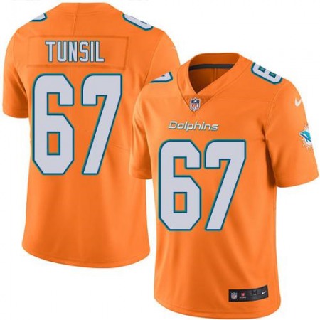 Dolphins #67 Laremy Tunsil Orange Men's Stitched NFL Limited Rush Jersey
