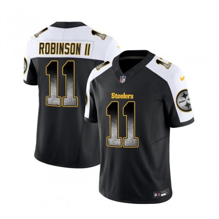 Men's Pittsburgh Steelers #11 Allen Robinson II Black/White 2023 F.U.S.E. Vapor Untouchable Limited Stitched Jersey