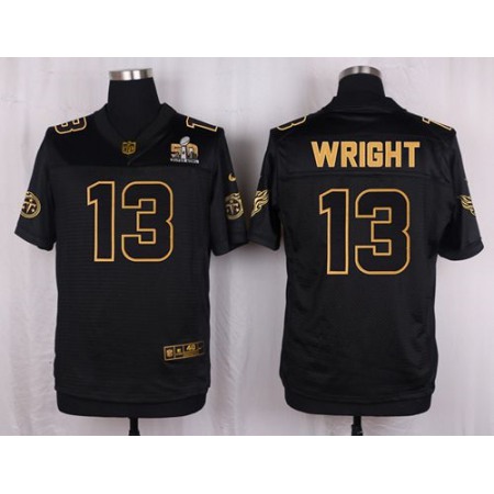 Titans #13 Kendall Wright Black Men's Stitched NFL Elite Pro Line Gold Collection Jersey