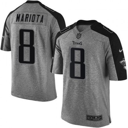 Titans #8 Marcus Mariota Gray Men's Stitched NFL Limited Gridiron Gray Jersey