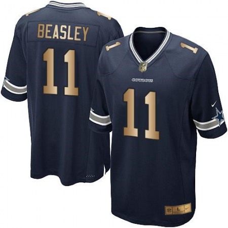 Cowboys #11 Cole Beasley Navy Blue Team Color Youth Stitched NFL Elite Gold Jersey