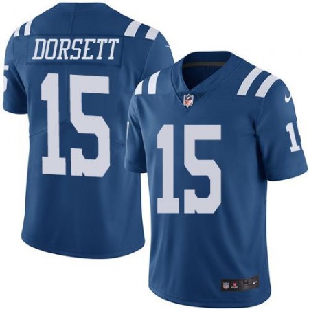 Colts #15 Phillip Dorsett Royal Blue Youth Stitched NFL Limited Rush Jersey