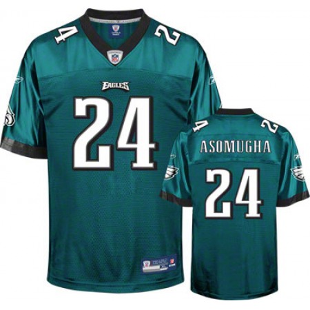 Eagles #24 Nnamdi Asomugha Green Stitched Youth NFL Jersey