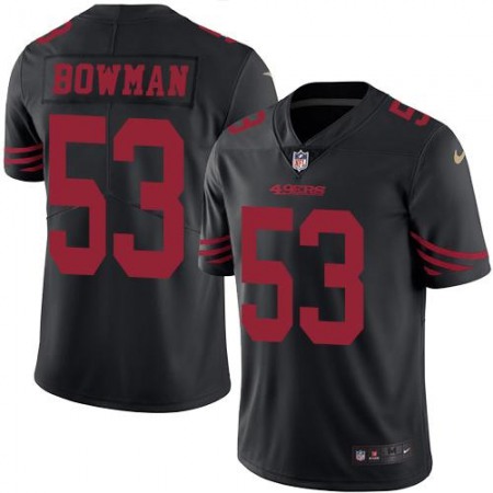 49ers #53 NaVorro Bowman Black Youth Stitched NFL Limited Rush Jersey