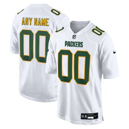 Youth Green Bay Packers Custom Nike Tundra White Fashion Game Jersey
