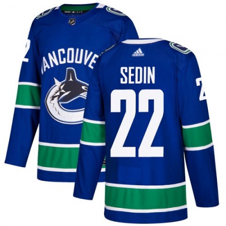 Men's Vancouver Canucks #22 Daniel Sedin Blue Stitched NHL Jersey