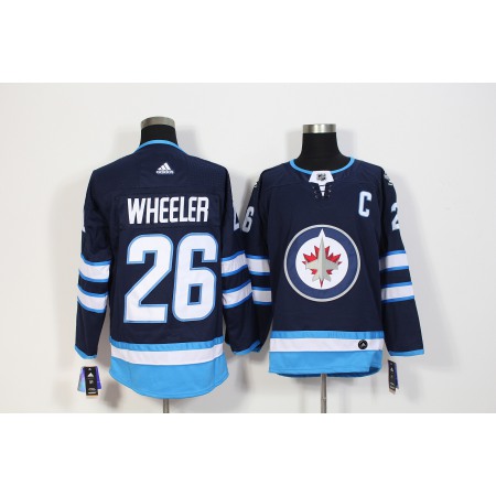 Men's Winnipeg Jets #26 Blake Wheeler Navy Stitched NHL Jersey