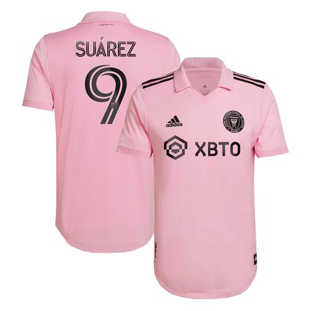 Men's SUÁREZ #9 Inter Miami CF Home Authentic Soccer Jersey 2022