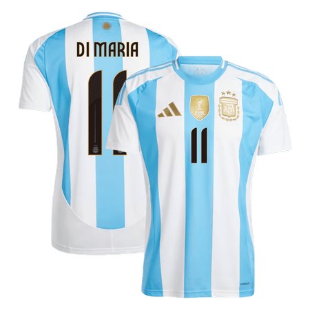 Men's DI MARIA #11 Argentina Home Replica Soccer Jersey 2024