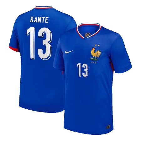 Men's KANTE #13 France Home Replica Soccer Jersey EURO 2024