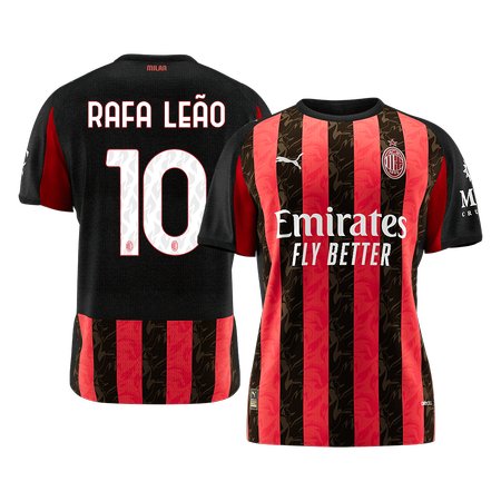 Men's RAFA LEÃO #10 AC Milan Home Replica Soccer Jersey 2025/26