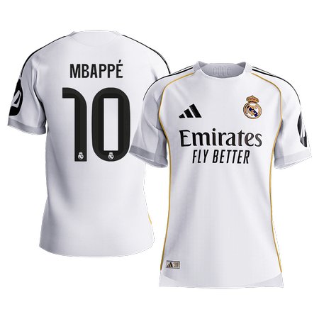Men's MBAPPÉ #10 Real Madrid Home Authentic Soccer Jersey 2025/26