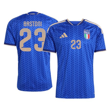 Men's BASTONI #23 Italy Home Replica Soccer Jersey World Cup 2026