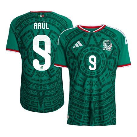 Men's RAÚL #9 Mexico Home Authentic Jersey World Cup 2026