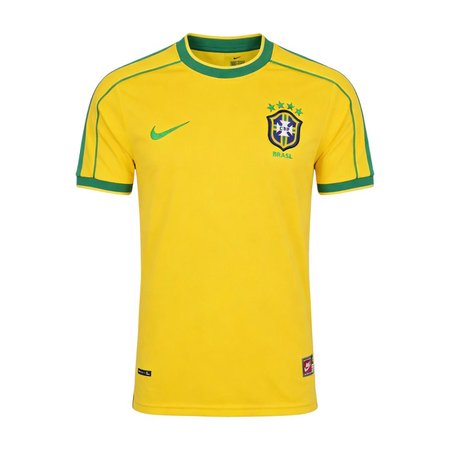 Men's Brazil Home Retro Soccer Jersey 1998