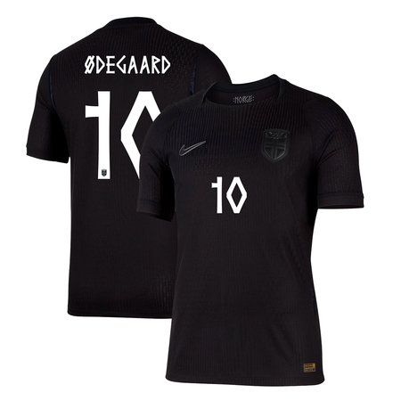 Men's Martin Ødegaard #10 Norway Away Authentic Jersey World Cup 2026