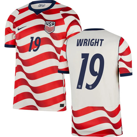 Men's WRIGHT #19 USA Home Replica Jersey World Cup 2026