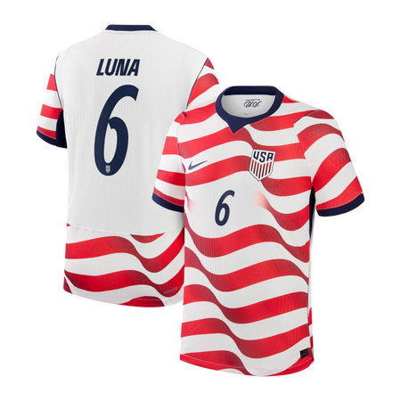 Kid's Diego Luna #6 USA Home Match Authentic Jersey World Cup 2026