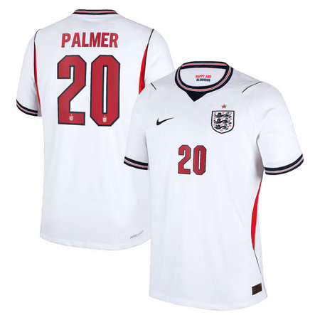 Kid's Cole Palmer #20 England Home Match Authentic Jersey World Cup 2026