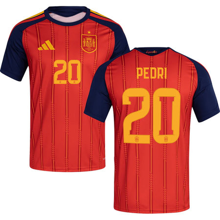 Kid's PEDRI #20 Spain Home Replica Jersey World Cup 2026