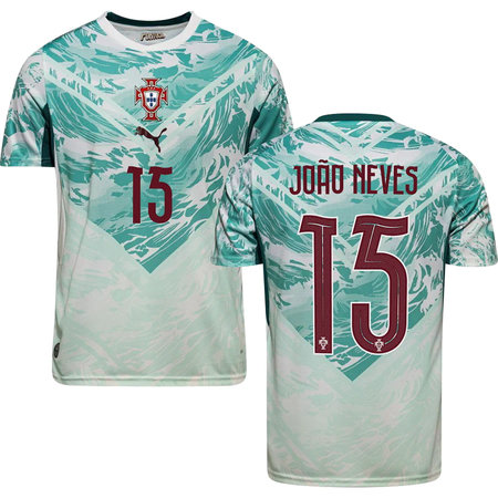 Kid's João Neves #15 Portugal Away Replica Jersey World Cup 2026