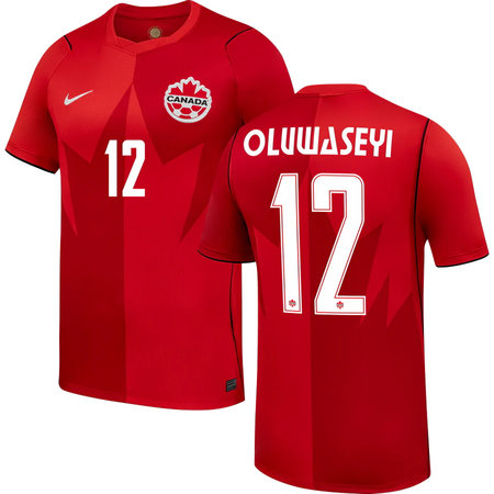 Kid's Tani Oluwaseyi #12 Canada Home Replica Jersey World Cup 2026