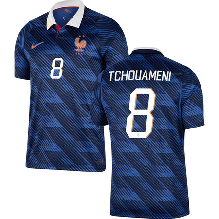 Kid's TCHOUAMENI #8 France Home Replica Jersey World Cup 2026