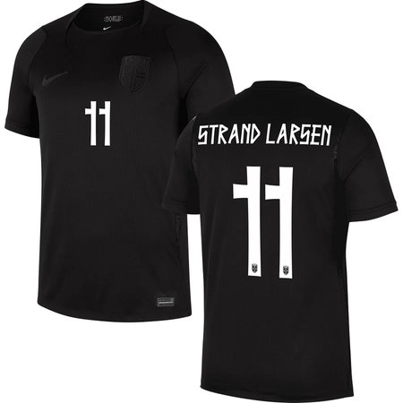 Kid's Strand Larsen #11 Norway Away Replica Jersey World Cup 2026