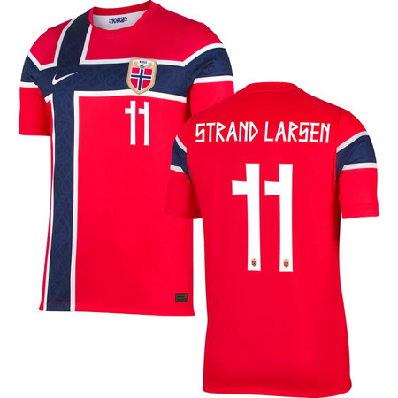 Kid's Strand Larsen #11 Norway Home Replica Jersey World Cup 2026
