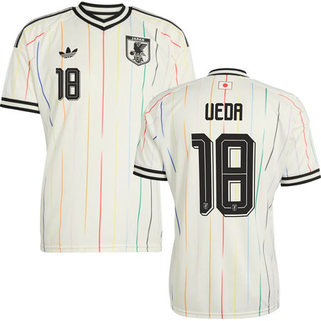 Kid's UEDA #18 Japan Away Replica Jersey World Cup 2026