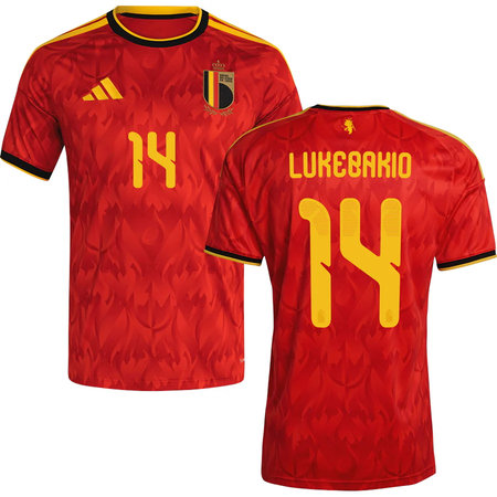 Kid's LUKEBAKIO #14 Belgium Home Replica Jersey World Cup 2026