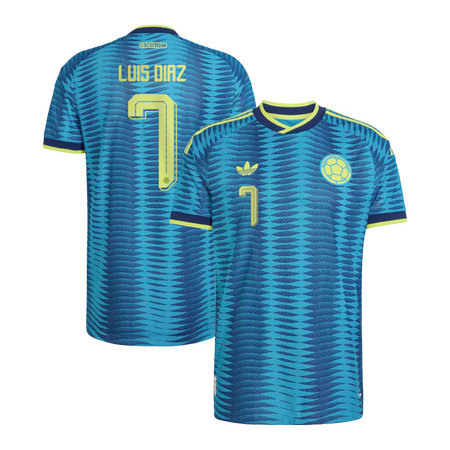 Kid's Luis Díaz #7 Colombia Away Replica Jersey World Cup 2026