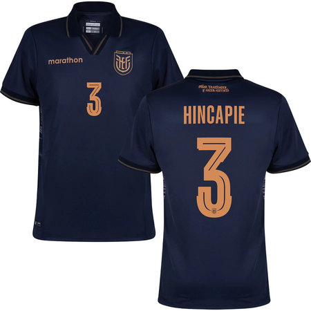 Kid's HINCAPIE #3 Ecuador Away Replica Jersey World Cup 2026