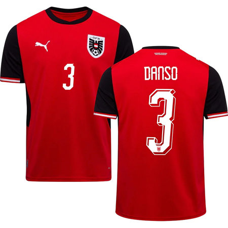 Kid's DANSO #3 Austria Home Replica Jersey World Cup 2026