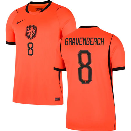 Kid's GRAVENBERCH #8 Netherlands Home Replica Jersey World Cup 2026
