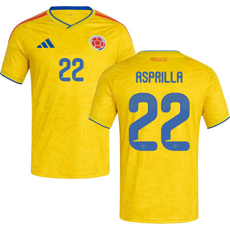 Kid's ASPRILLA #22 Colombia Home Replica Jersey World Cup 2026