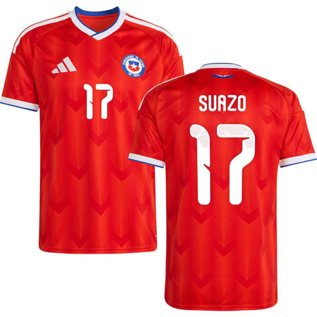 Kid's SUAZO #17 Chile Home Replica Jersey World Cup 2026