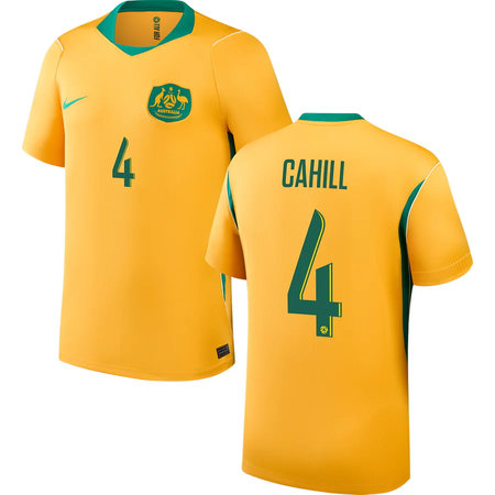 Kid's CAHILL #4 Australia Home Replica Jersey World Cup 2026