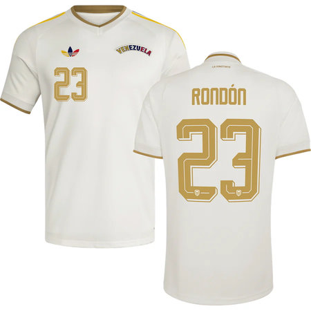 Kid's RONDÓN #23 Venezuela Away Replica Jersey World Cup 2026