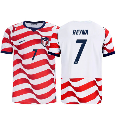 Men's Giovanni Reyna #7 USA Home Stadium Replica Jersey World Cup 2026